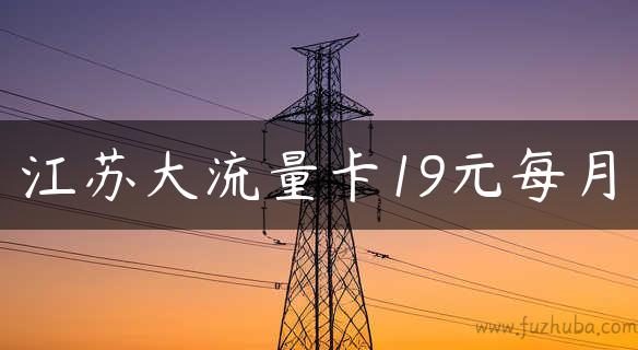 江苏大流量卡19元每月